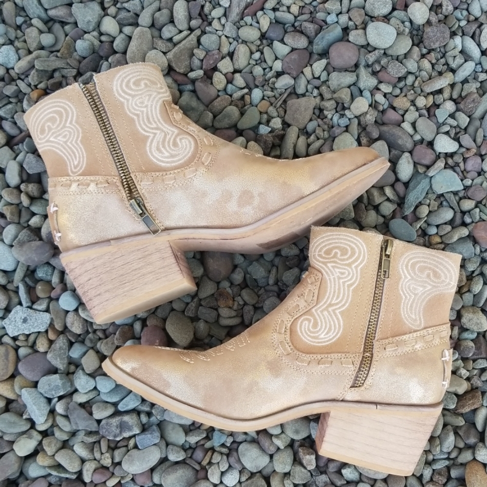 Coolway Onyx Cowboy Boots Gold
